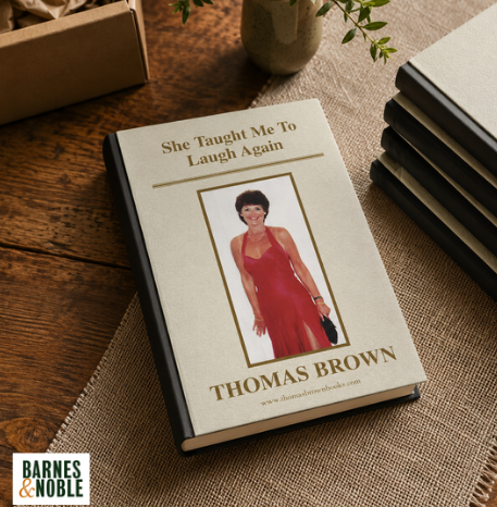 She Taught Me To Laugh Again new release display in a bookstore setting